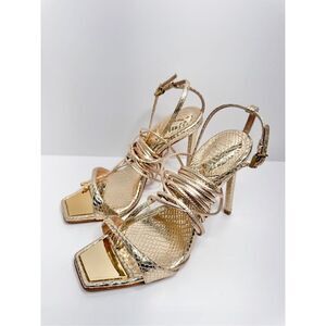 SCHUTZ Gold Strappy Sandals